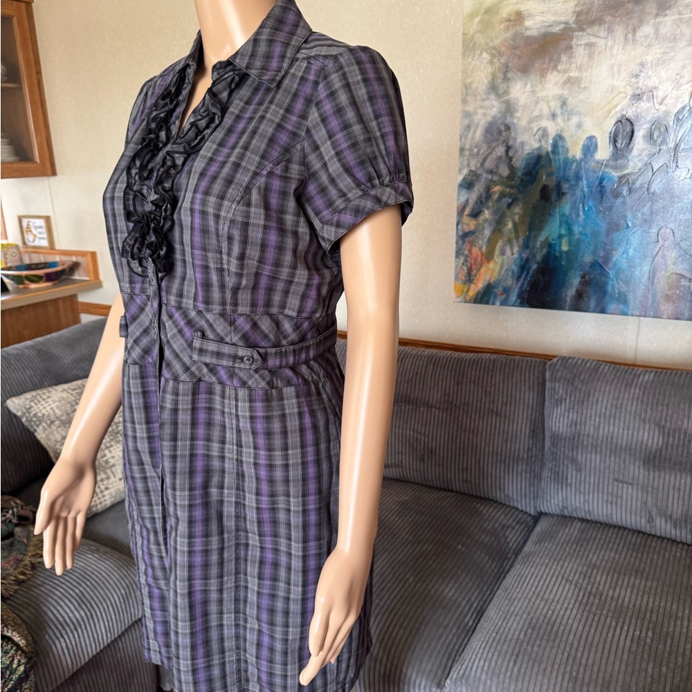 Dynamite Purple Checkered Mini Dress - Picture 5 of 13